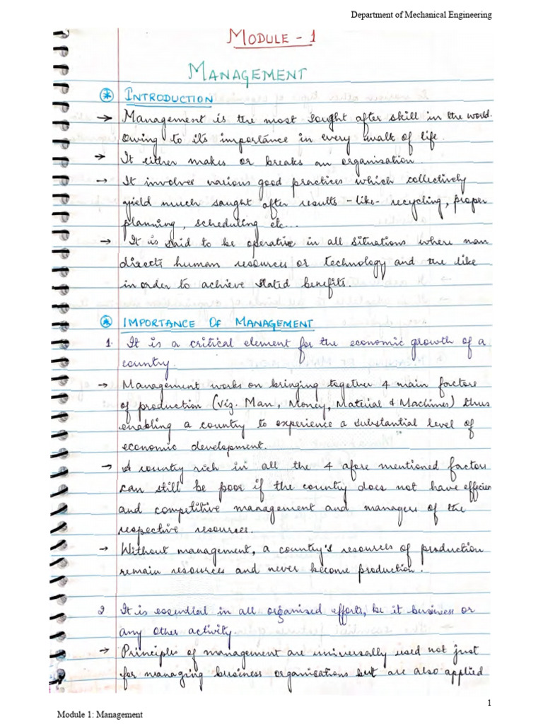 Management 1 Module | PDF