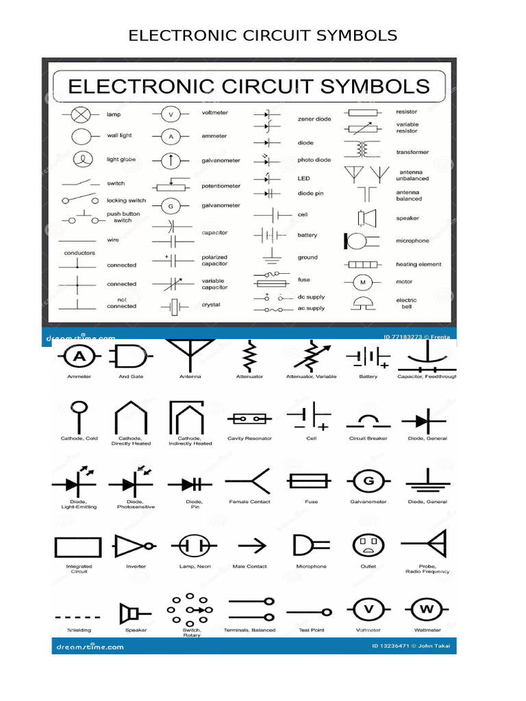 Electronic Circuit Symbols | PDF