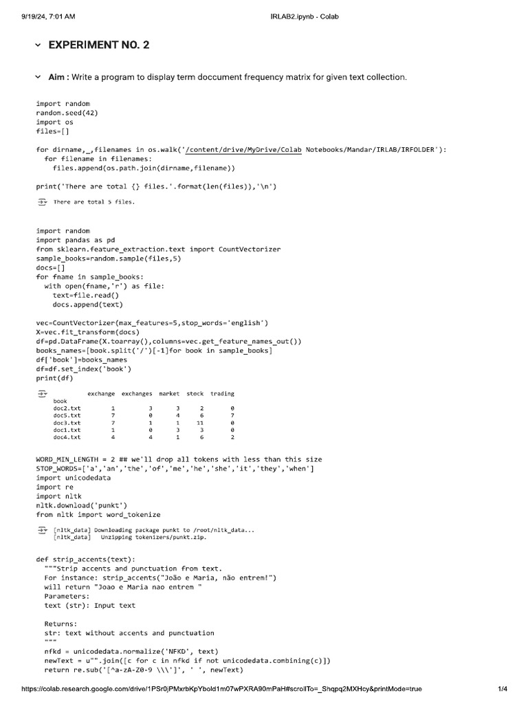 IR Exp2 | PDF