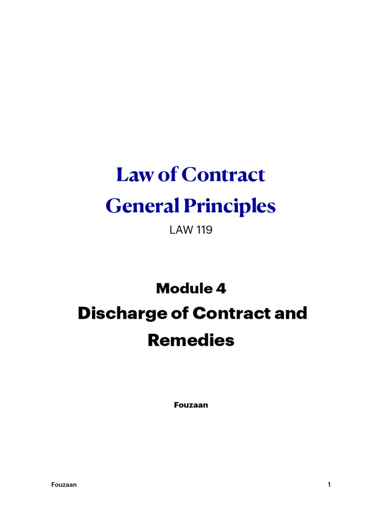 Contract Module 4 | PDF