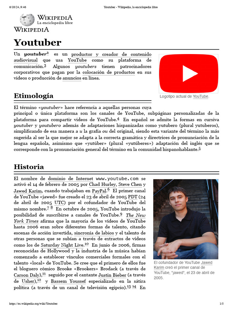 Youtuber | PDF