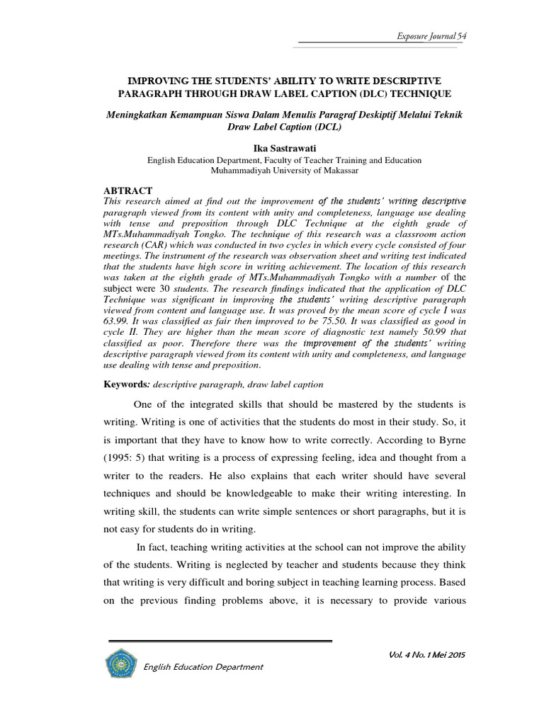 Improving The Students Ability To Write | PDF