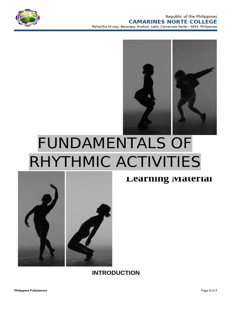 Fundamentals Of Rhythmic Activities Lm 1 Pdf