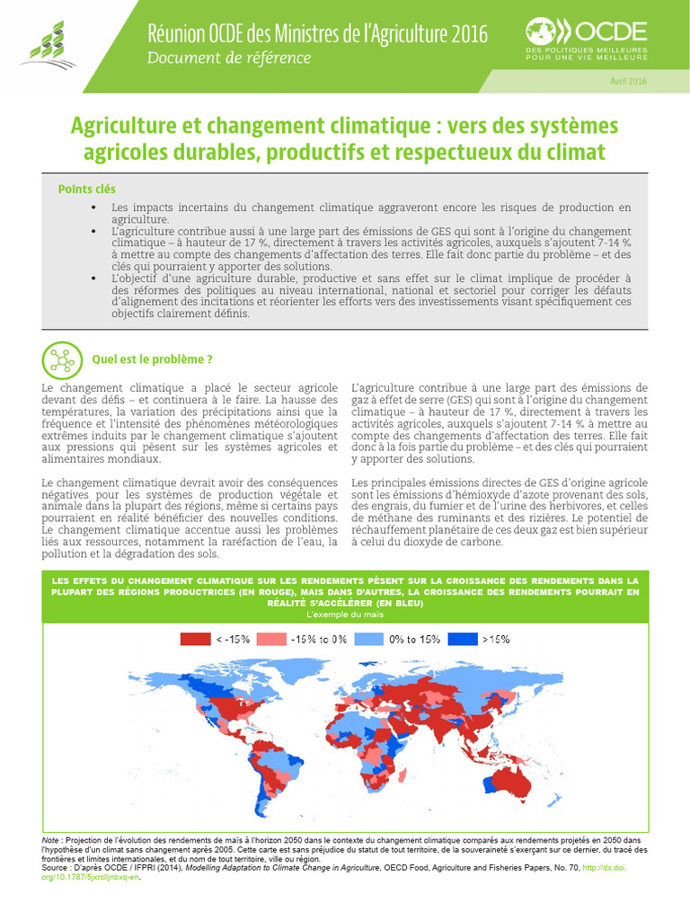 Agriculture Et Changement Climatique | PDF