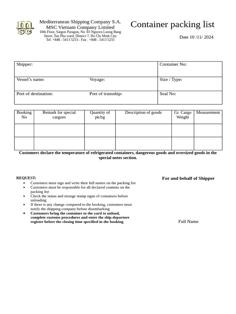 3.packing List | PDF