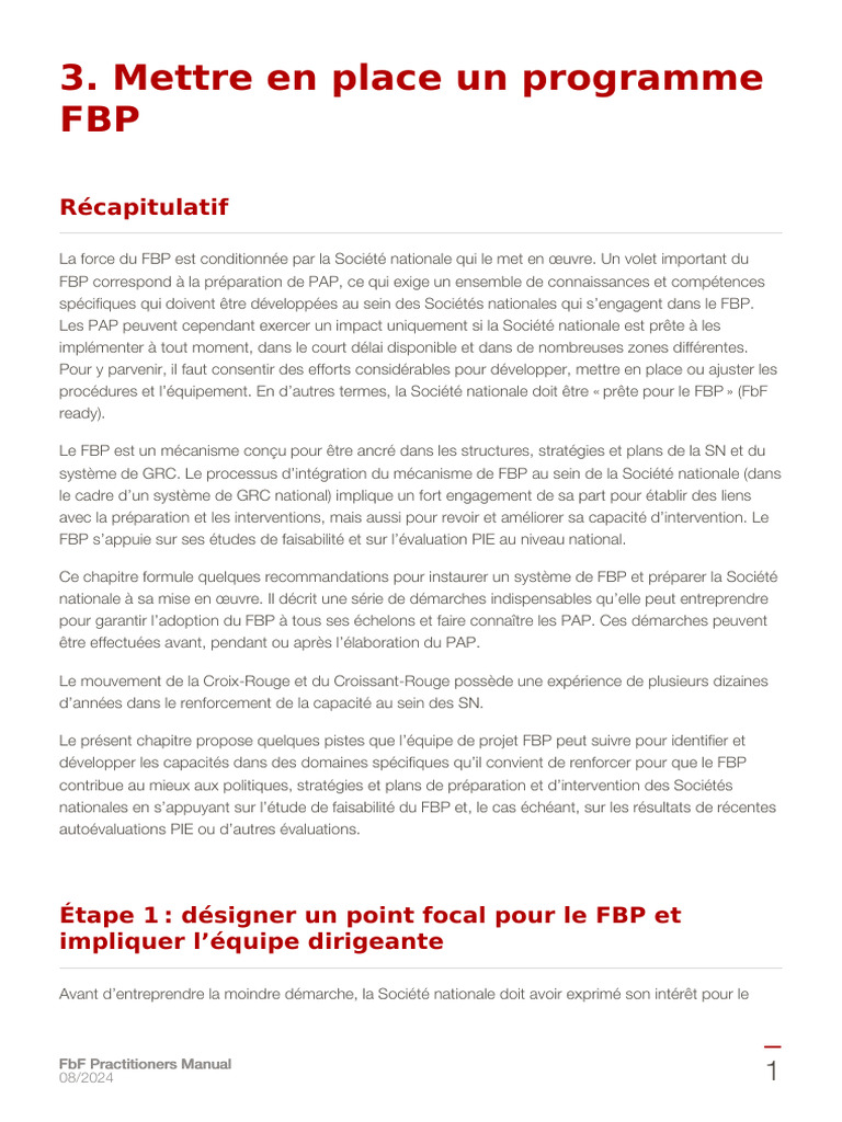 Préparation au FBP pour Sociétés nationales | PDF | Risque | Affaires