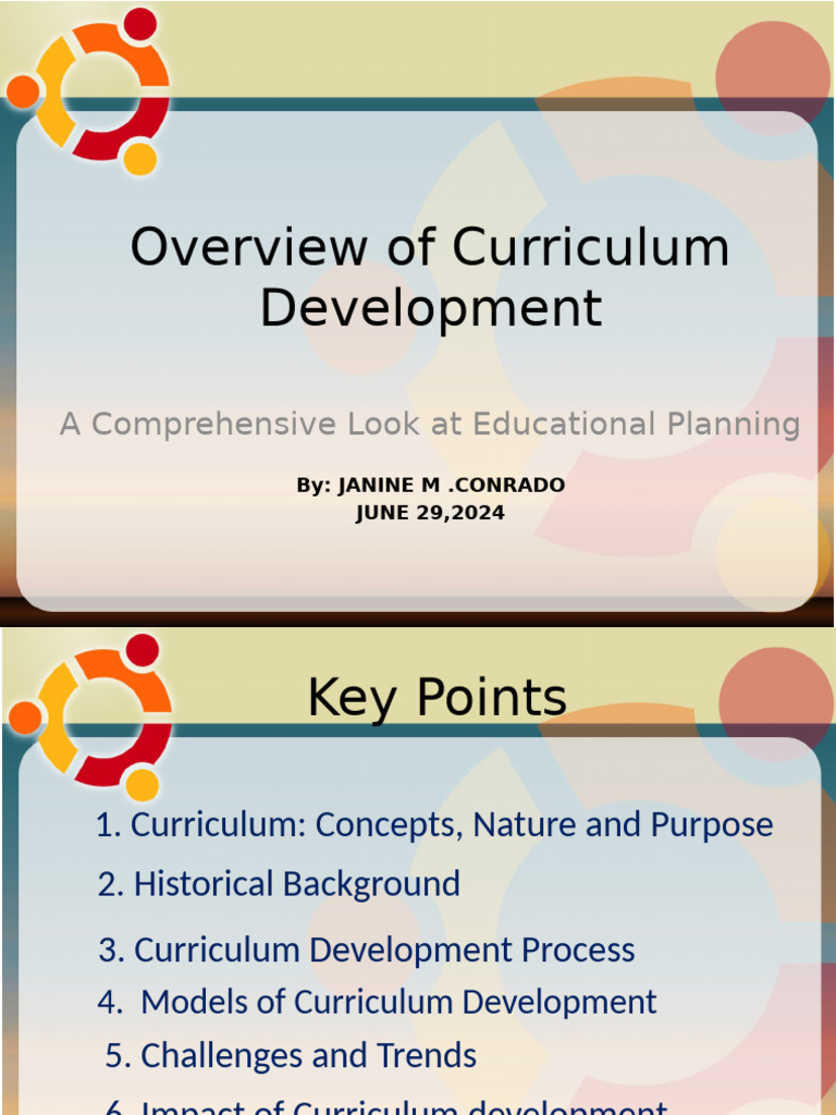 Overview of Curriculum Development 085100 | PDF