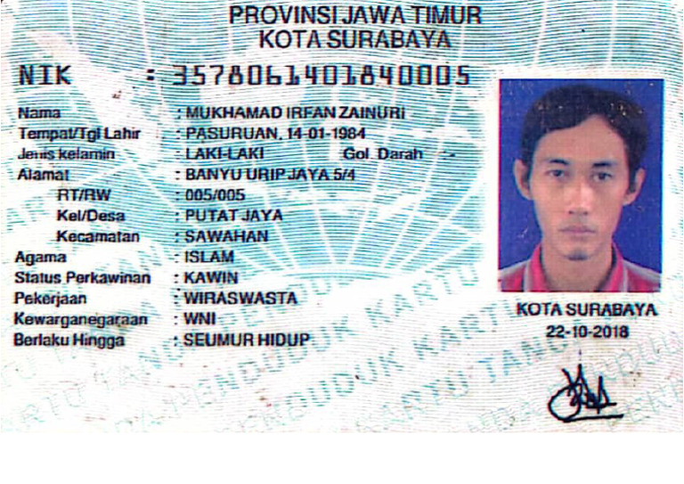 KTP Irfan | PDF