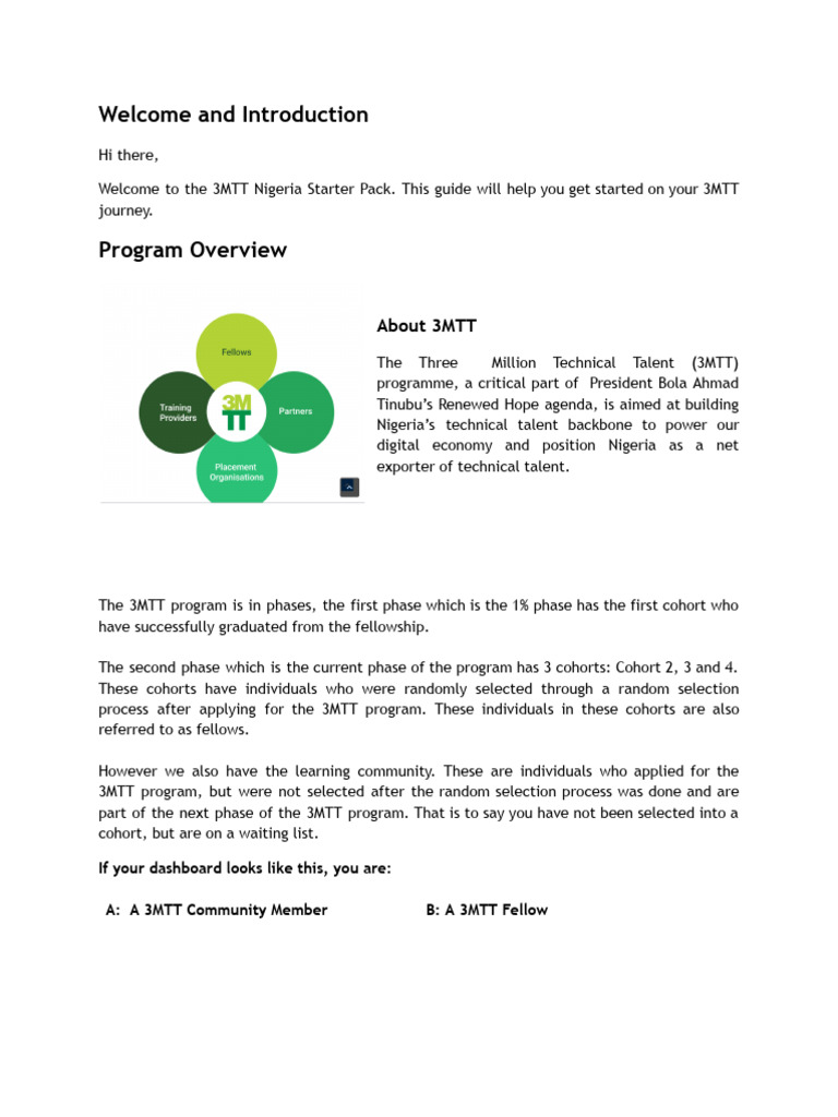 3MTT Starter Pack | PDF