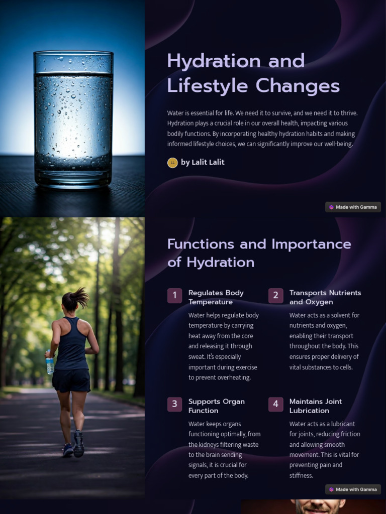 Hydration and Lifestyle Changes | PDF