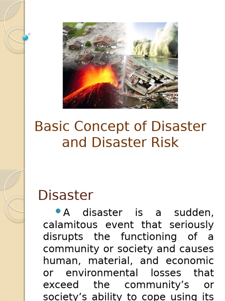 Lesson-1-Basic Concept of Disaster and Disaster R | PDF