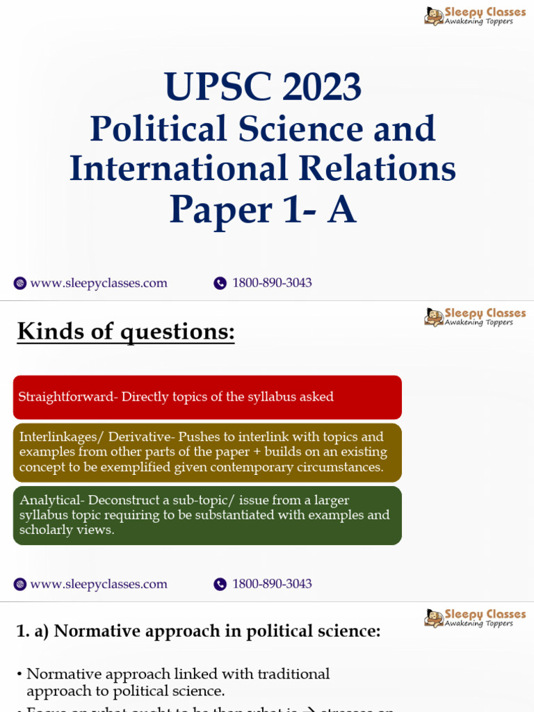 PSIR Paper 1 Syllabus Overview 2023 | PDF | John Rawls | Political ...