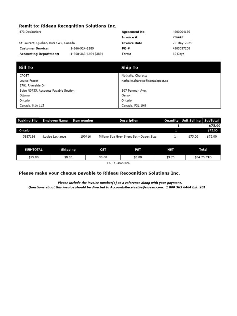 CPC Invoice - 796447 | PDF