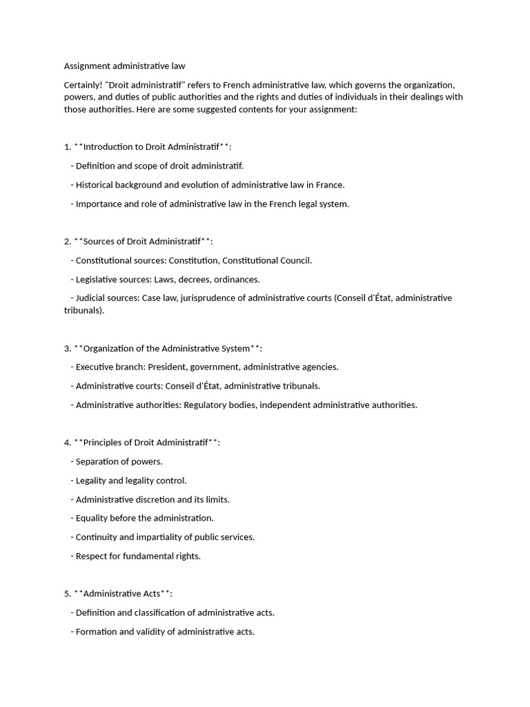 Assignment Administrative Law | PDF