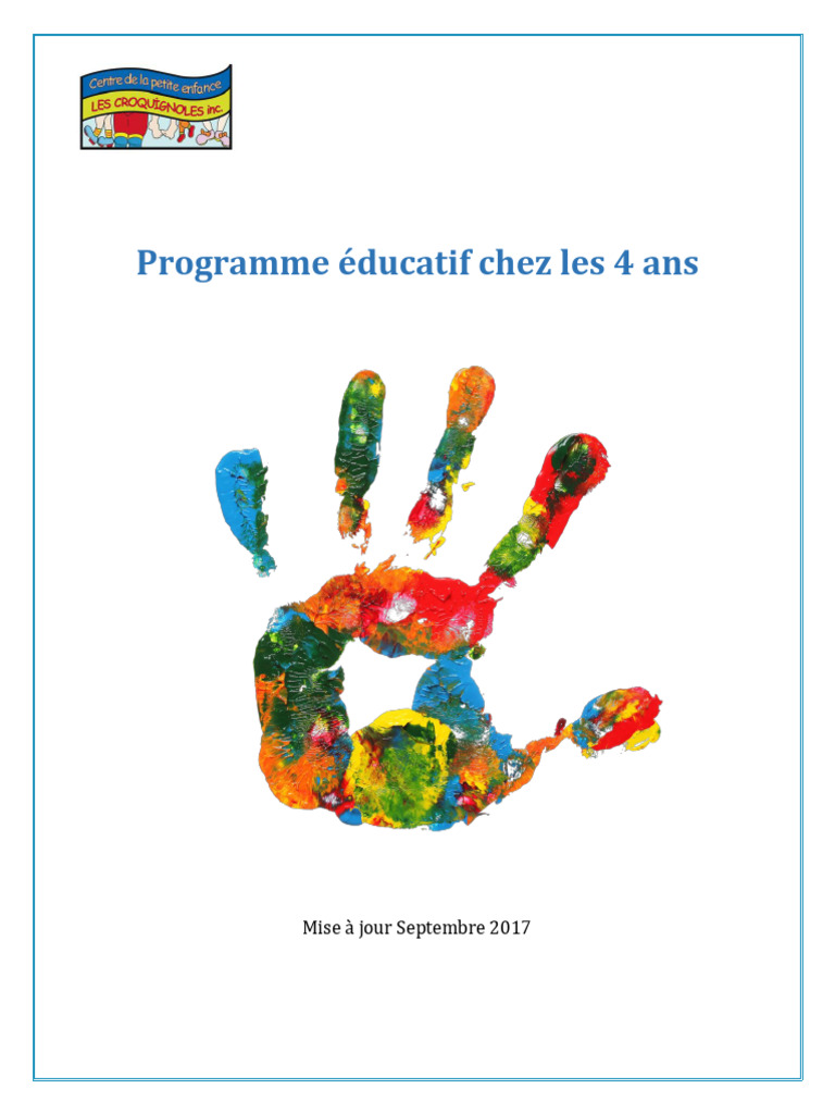 Programme 4 Ans Oct 2017 | PDF