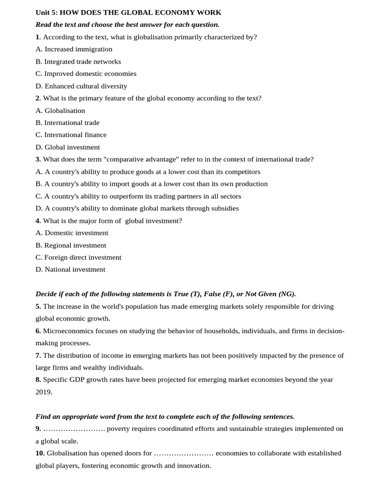 Handout - UNIT 5 - Ss | PDF