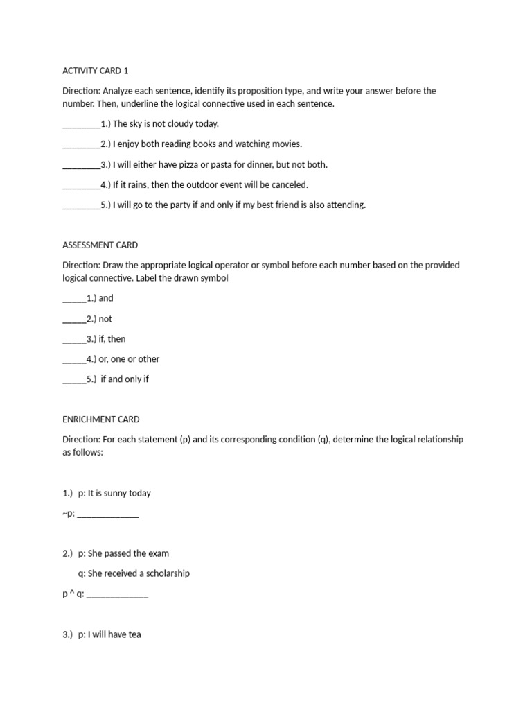 Logic MMW | PDF