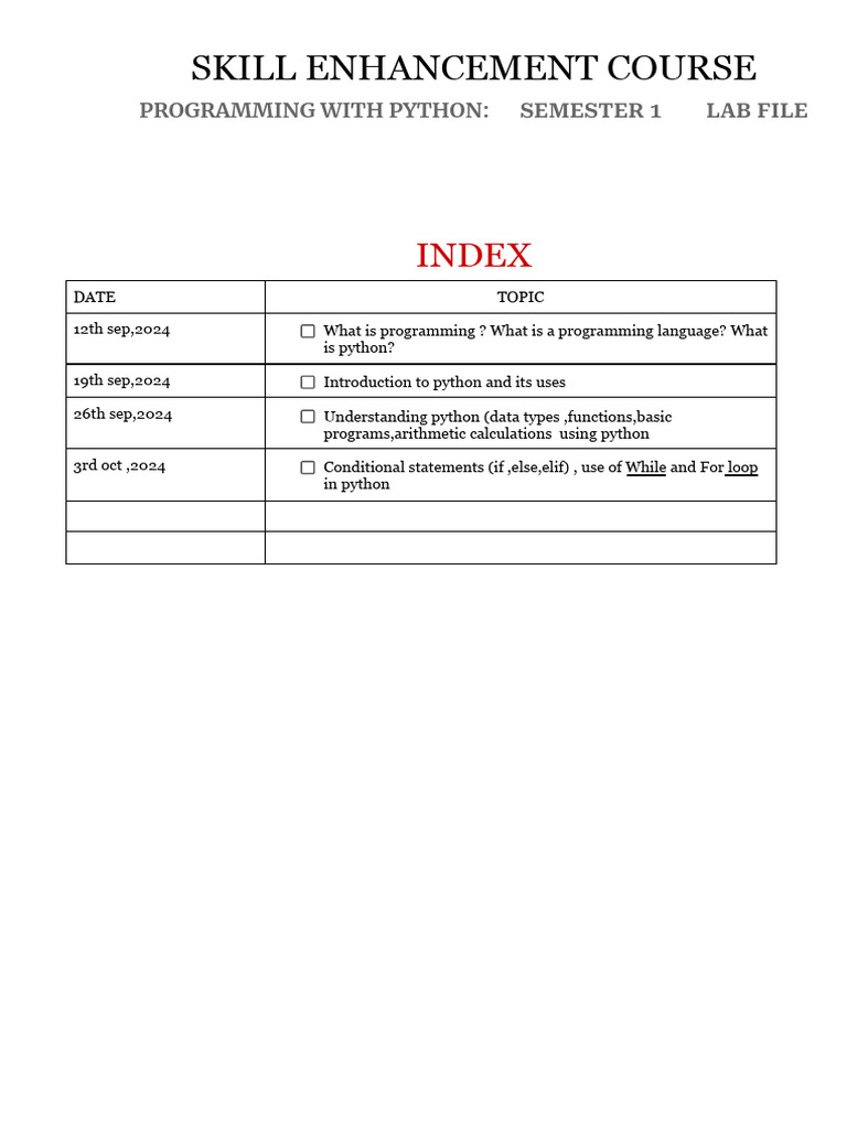 Python Lab File | PDF