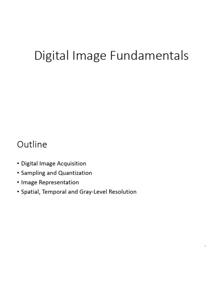 Lect 02 Digital Image Fundamentals | PDF