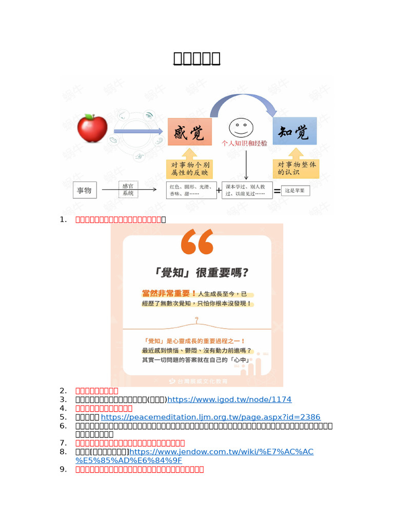 感知與覺知DOC | PDF