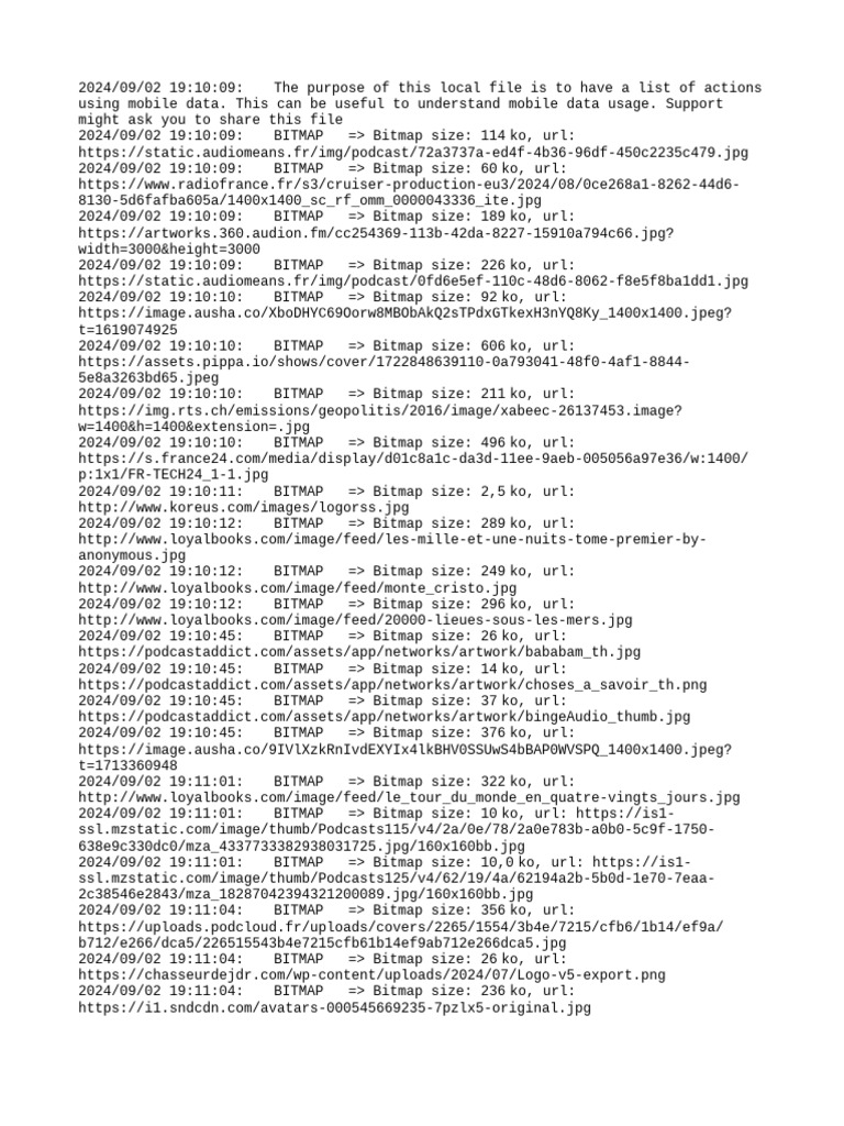 Mobile Data Tracking Log | PDF