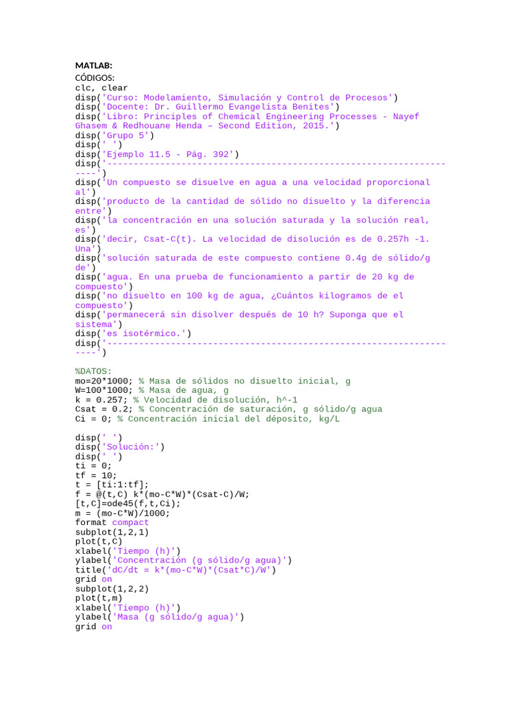Matlab 11 - 5 | PDF
