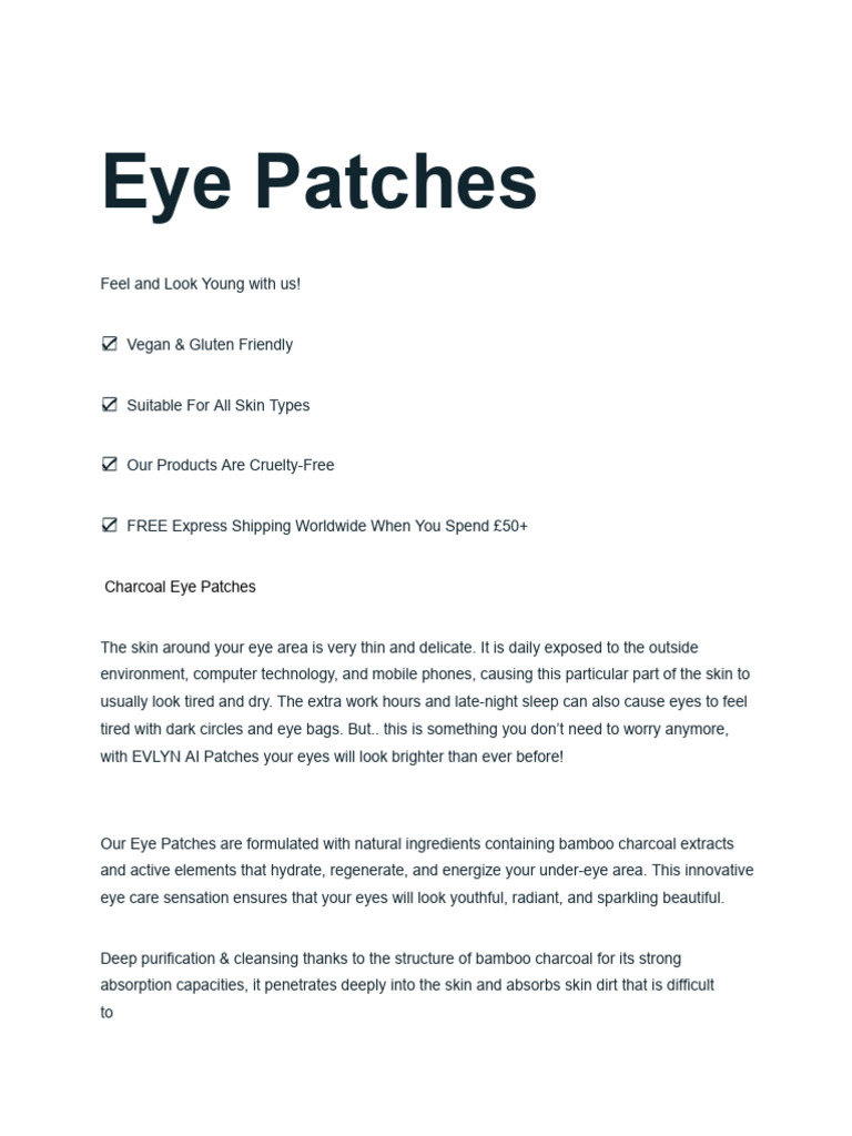 EVAI - Eye Patches | PDF