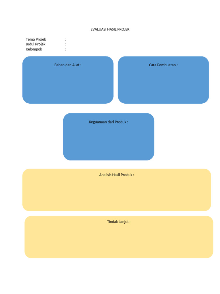 Evaluasi Hasil Projek Pdf
