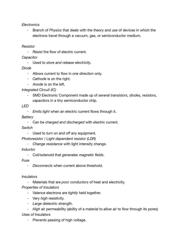 Q1 - Electronics & Robotics | PDF