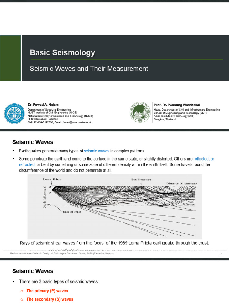 2 - Seismic Waves and Their Measurement | PDF