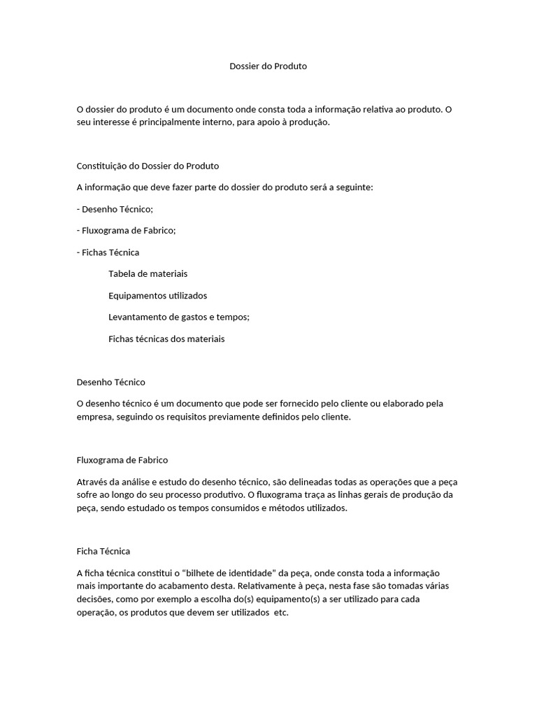 Dossier Técnico | PDF