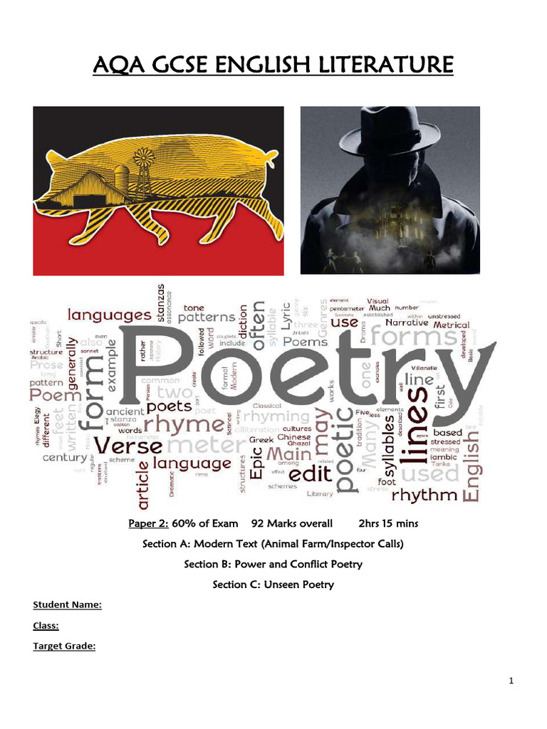 GCSE English Literature Paper 2 Guide | PDF | Poetry
