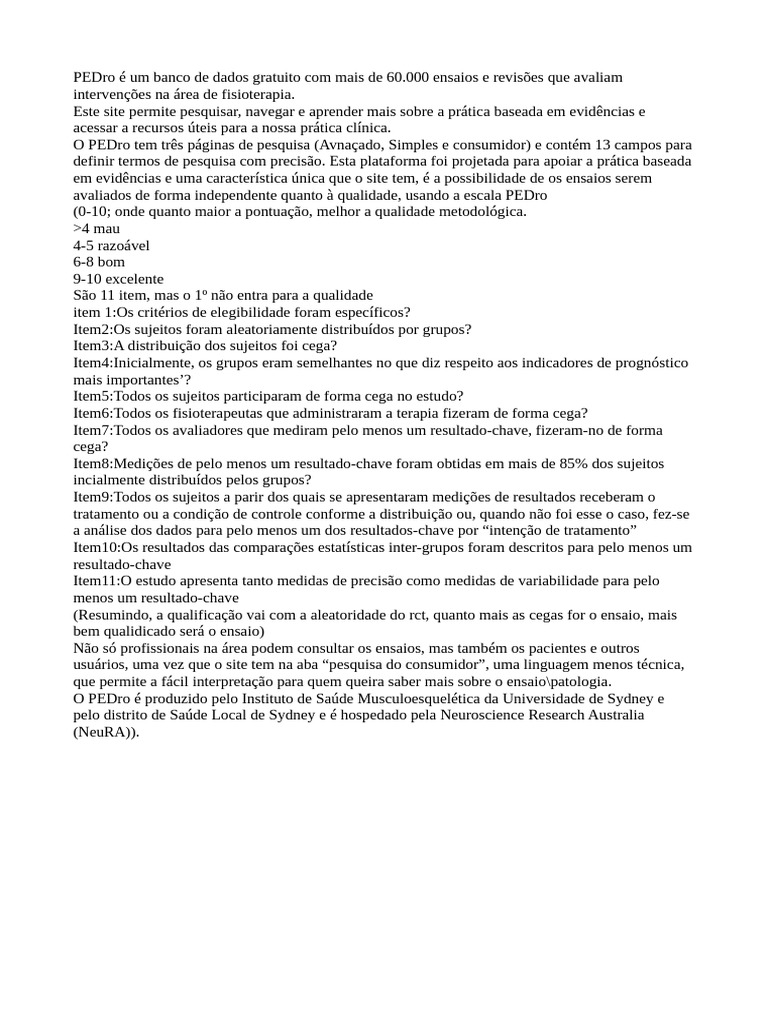 Pedro RCT | PDF