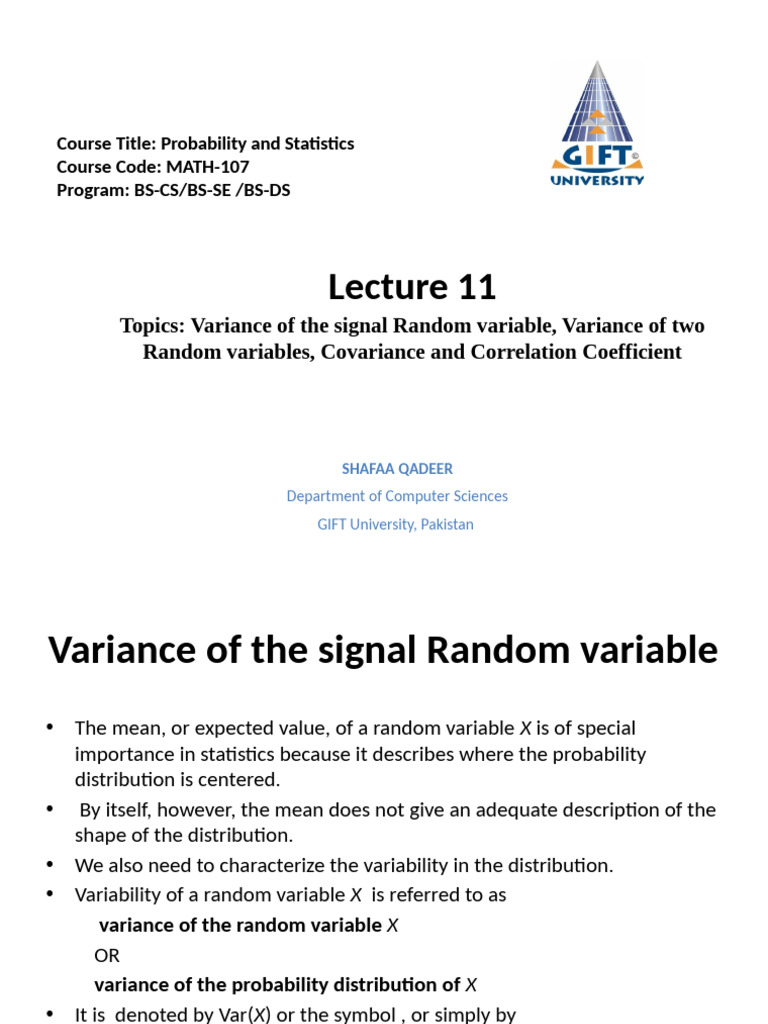 Lecture 11 Slides | PDF