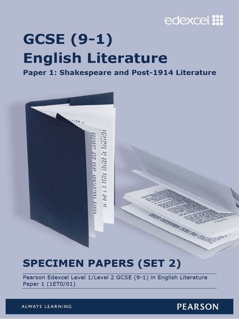 English Literature Paper 1 Specimen Paper Set 2 | PDF | Much Ado About ...