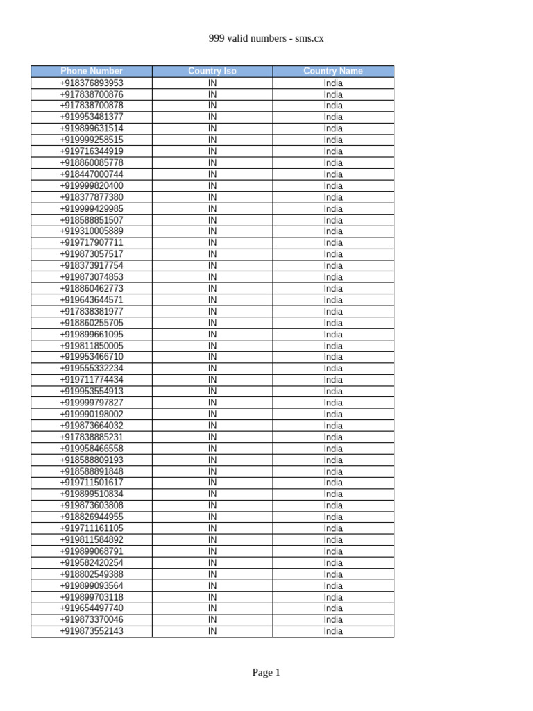 Valid Numbers 999 202409210636 | PDF