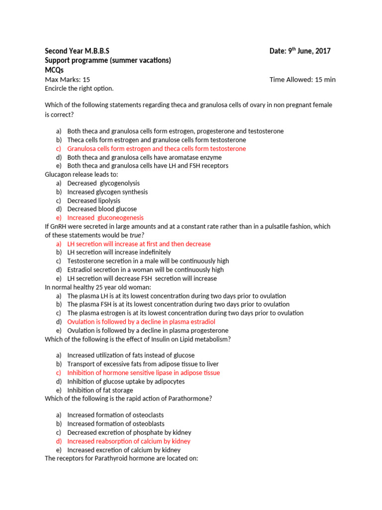 MULTIPLE CHOICE QUESTIONS ON ENDOCRINE SYSTEM WITH ANSWERS PDF CLASS 10 TERM visual data 2