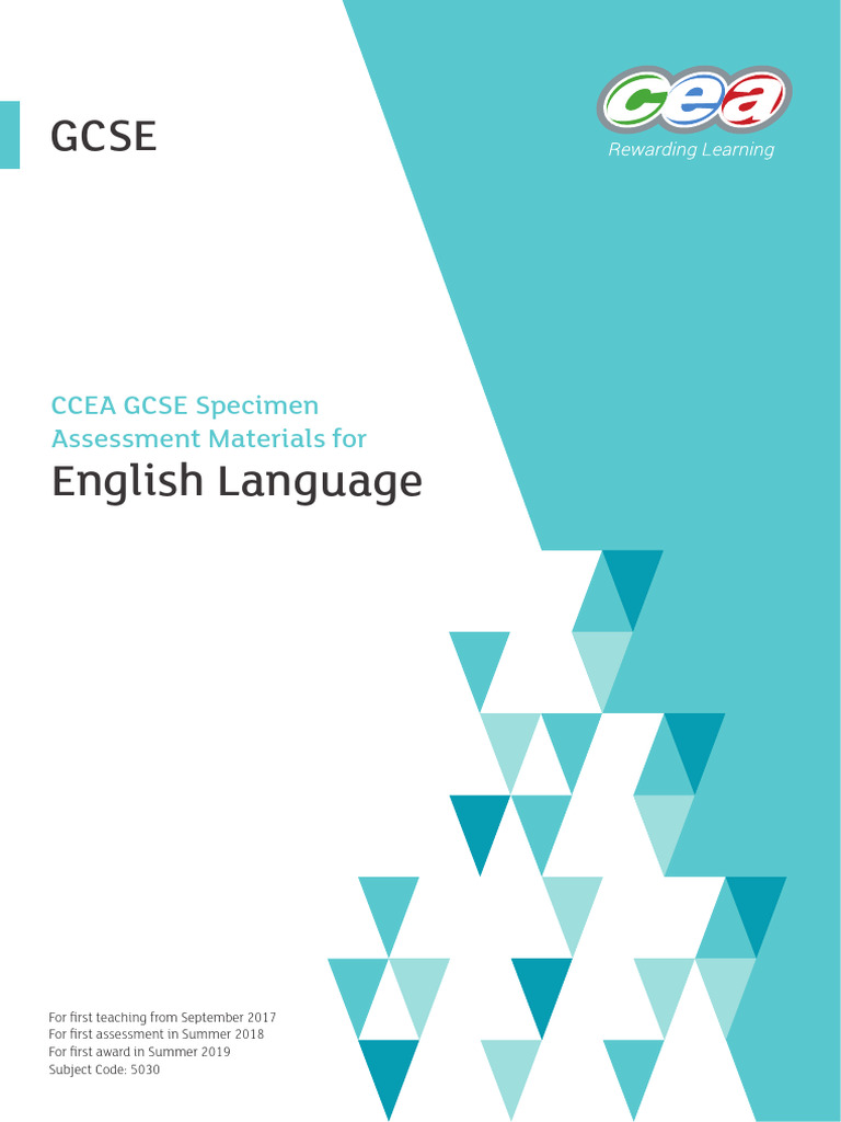 Revised GCSE ELAN REVISED Specimen Assessment Materials 2017 21003 ...