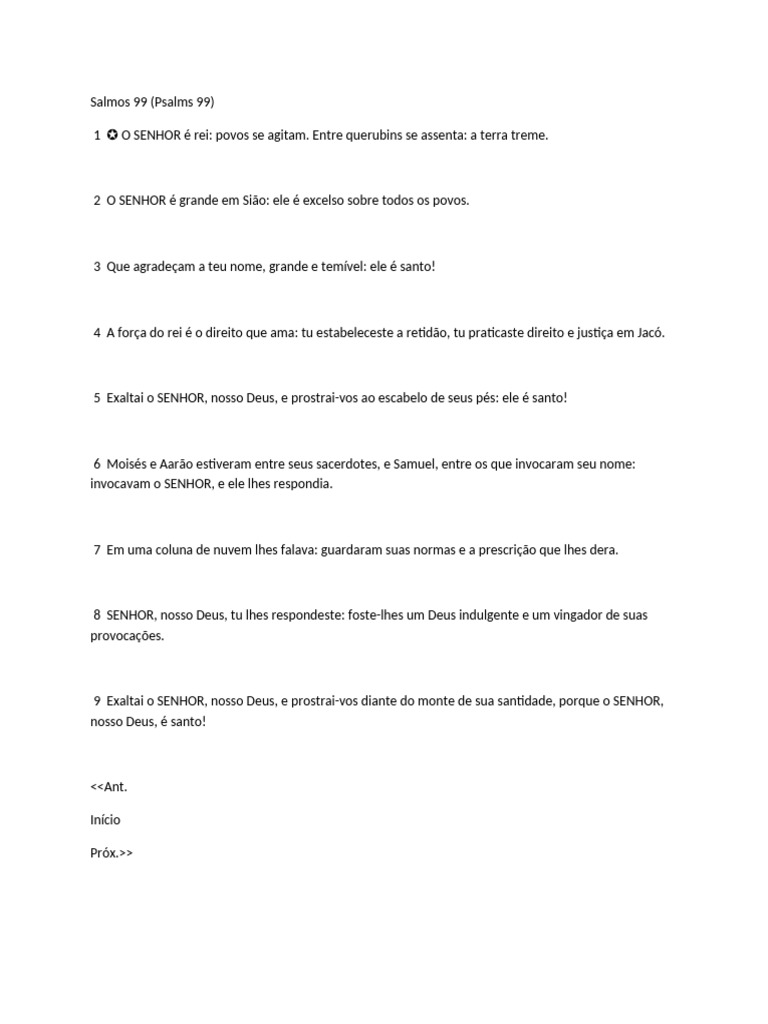 Salmos 99 (Psal | PDF