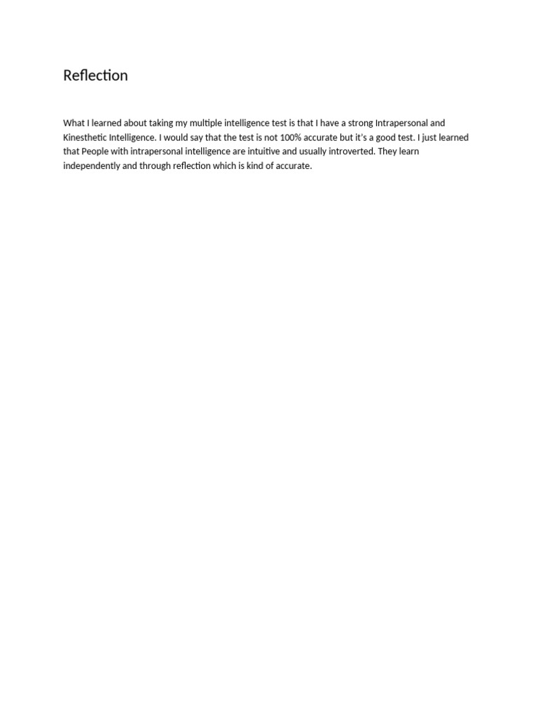 What I Learned About Taking My Multiple Intelligence Test Is PDF