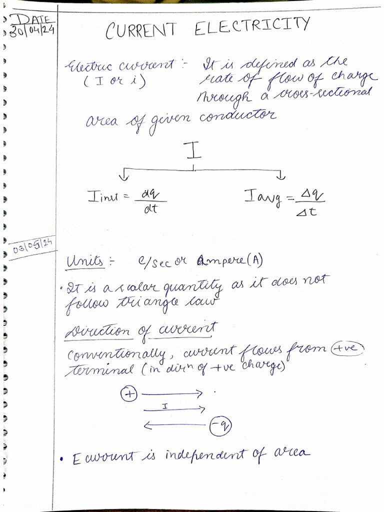 Current Electricity 1 | PDF