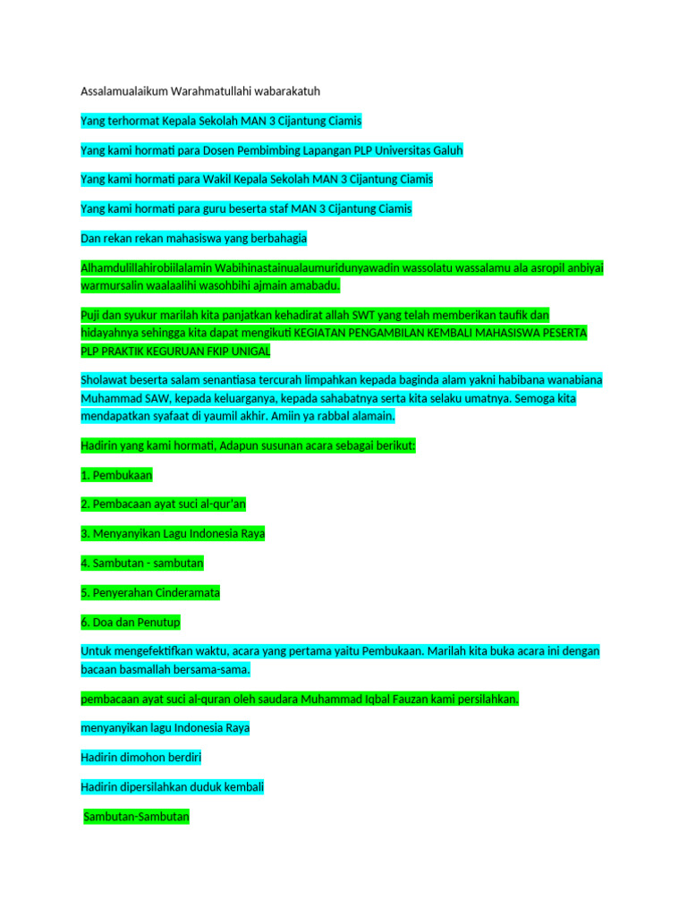 TEKS MC Penutupan plp-1 | PDF
