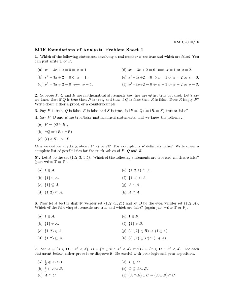 m1f 16a Problems | PDF