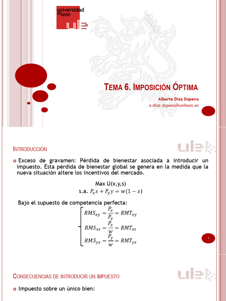 6 La Imposición Óptima | PDF