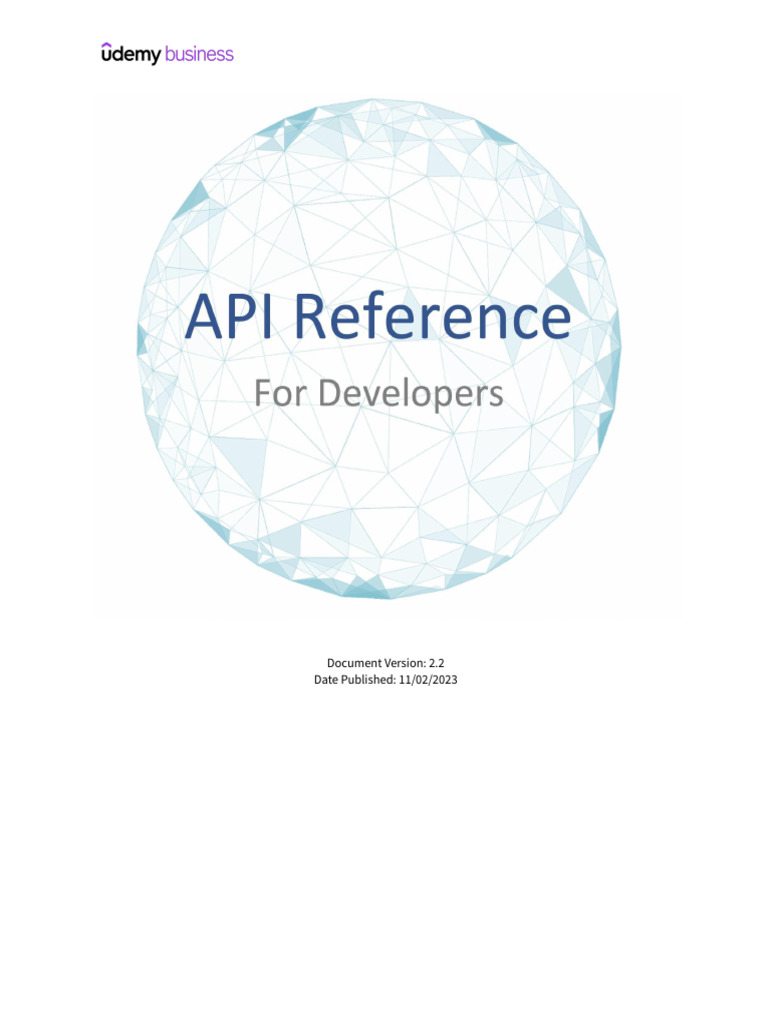Udemy - Business - API - Reference - v2 - 2 (2023-11-02) | PDF