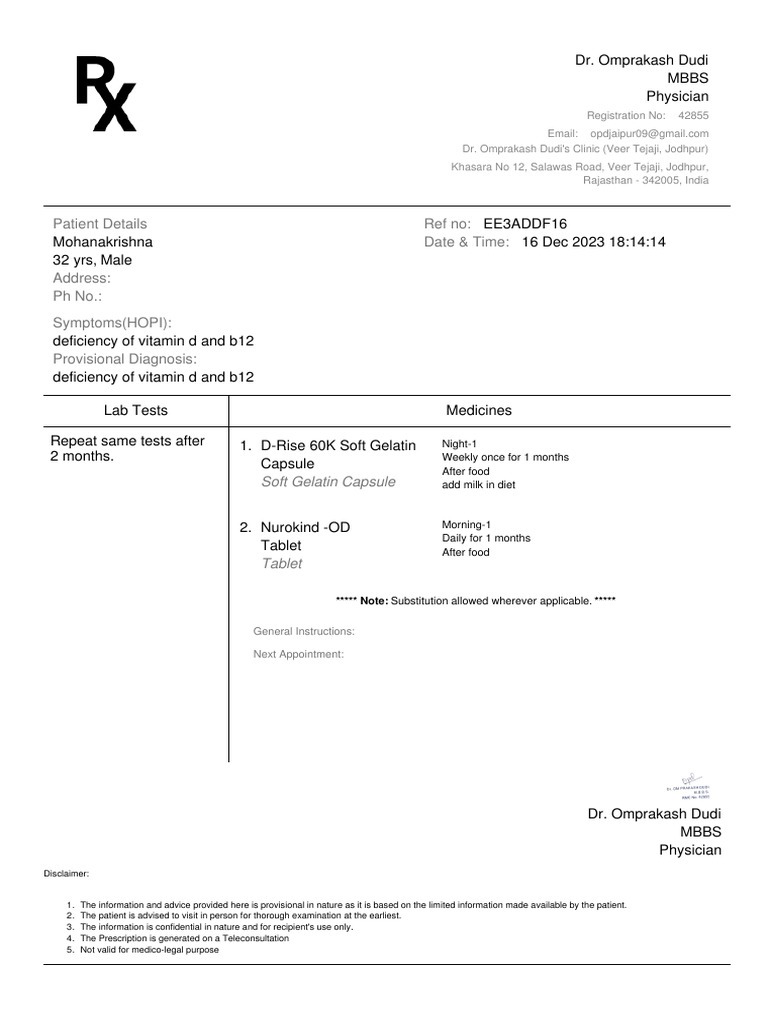 Prescription | PDF