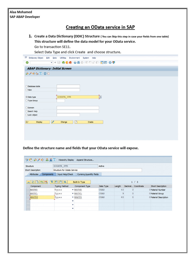 How To Create Odata Service In Sap