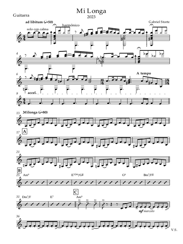 Mi Longa - Guitarra | PDF