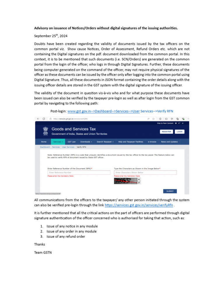 Validity of Tax Documents Without Signatures | PDF | Business | Finance ...