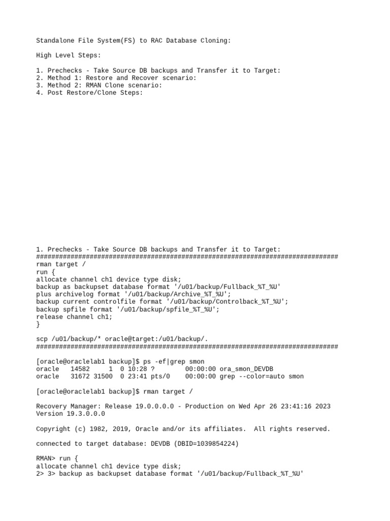 Single Instance To RAC | PDF